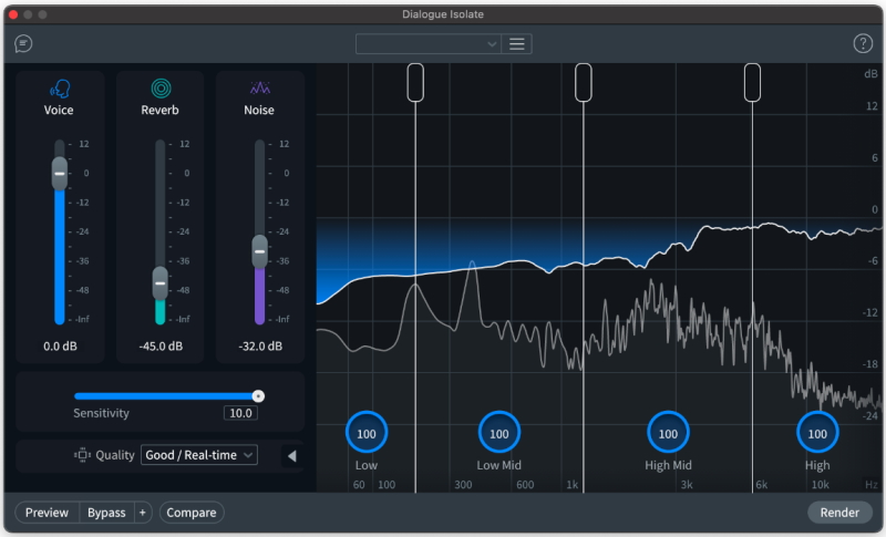 iZotope RX9 DialogueIsolateAdvanced
