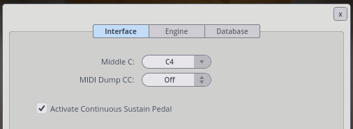 einstellung interface